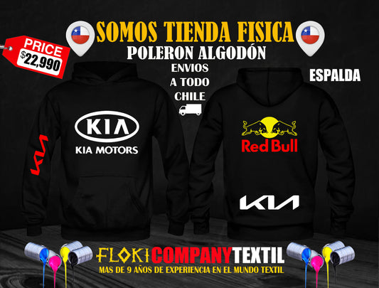 Poleron KIA Pecho y Espalda Con Logo Red Bull