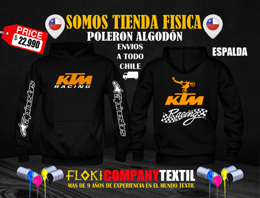 Poleron KTM Logo Pecho y Espalda Racing